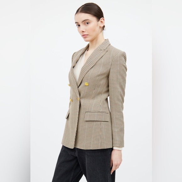 A.L.C. Double-Breasted Sedgwick Houndstooth Plaid Blazer - Size US 4 - Picture 3 of 15